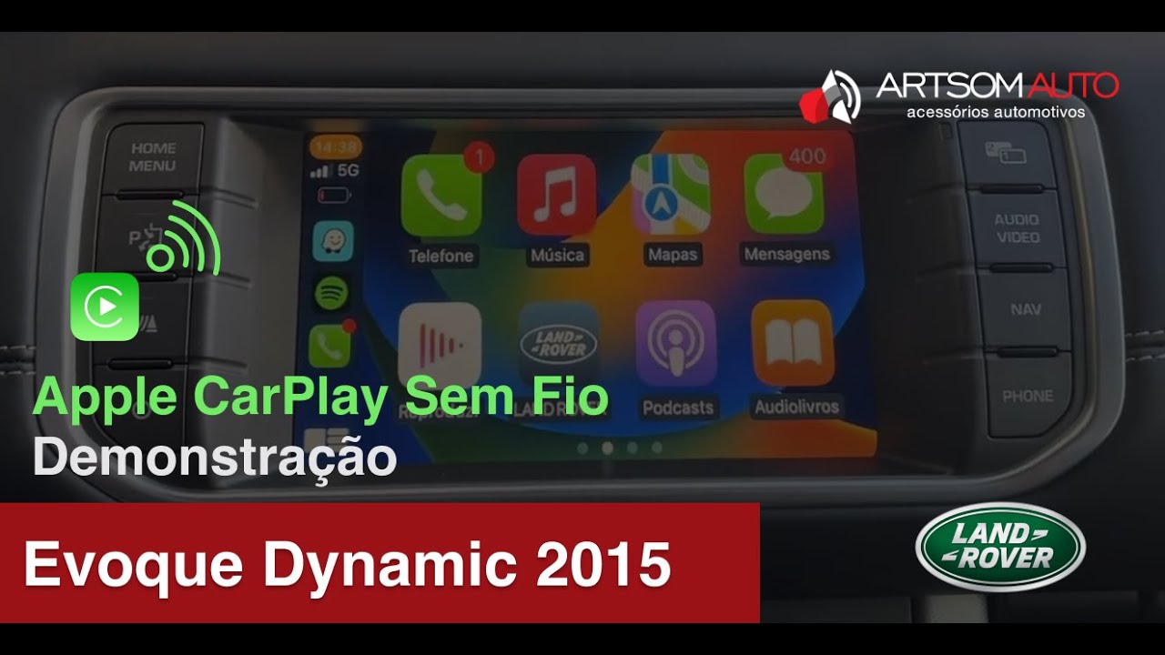 Evoque Dynamic 2015 - Demonstração CarPlay sem fio - ArtsomAuto
