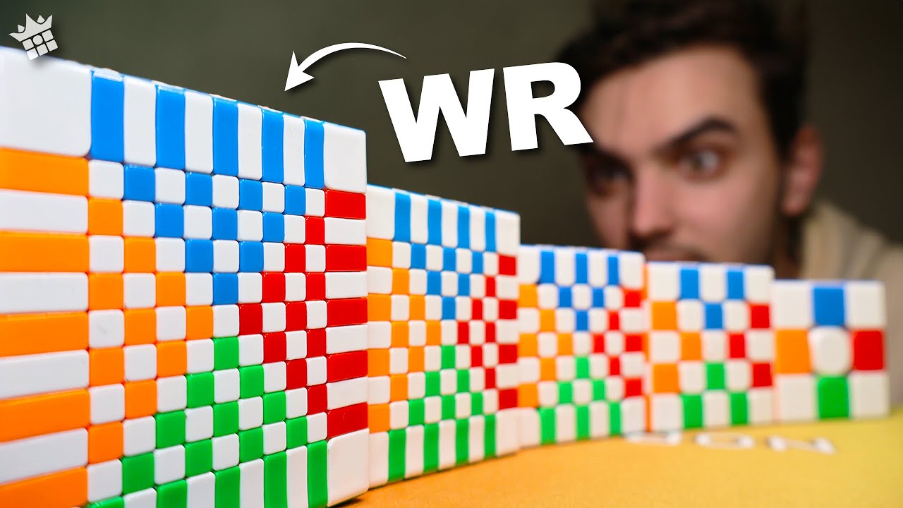 SUPERFLIP Rubik’s Cube Relay WORLD RECORD? 11x11 to 3x3