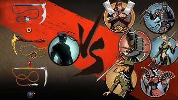 Shadow Fight 2 || Kusarigama vs Blood Reaper vs Heavy Kusarigama 「Android Gameplay」