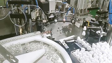 powder &liquid in one bottle filling capping machine customized rotary vials filler capper