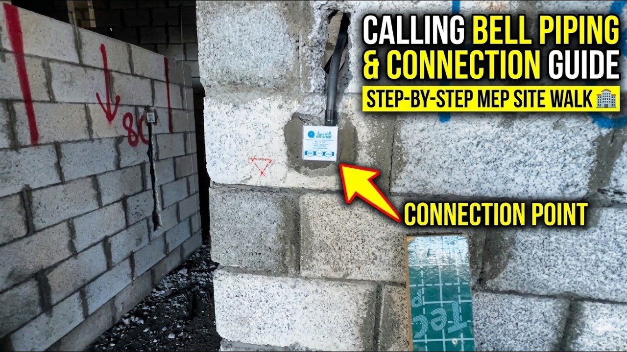 Calling Bell Connection Calling Bell Piping and Connection | Building Electrical Site Work ...