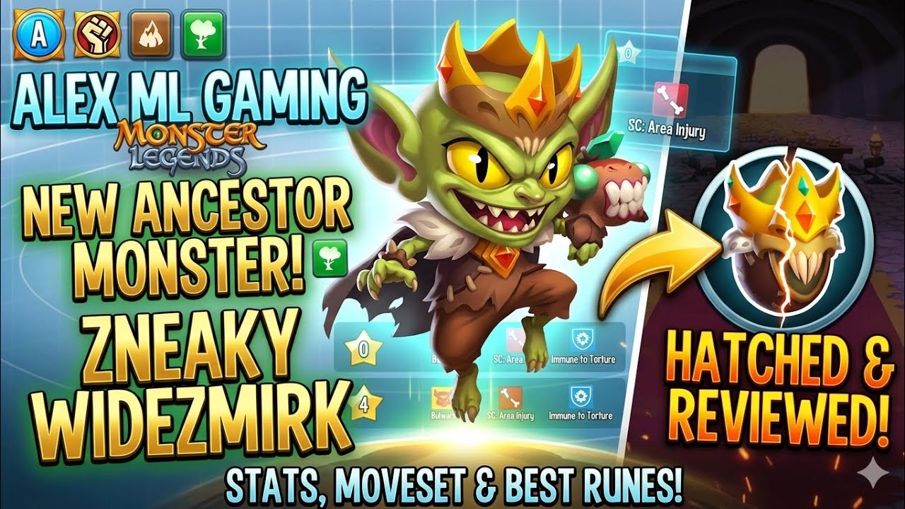 Monster Legends - New Ancestors Monster Zneasky Widezmirk - YouTube