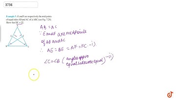 E and F are respectively the mid-points of equal sides AB and AC of `DeltaA B C` (see Fig. 7.28)...