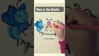 Coloring page of the counting rhyme ‚Here is the Beehive‘ #counting #coloringpage #hereisthebeehive