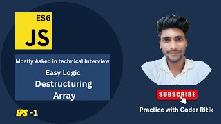 JavaScript ES6 Destructuring  Array in 5 minutes