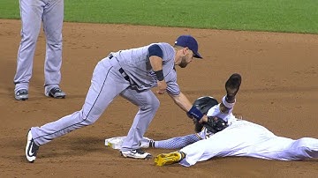 SD@PIT: Harrison dodges the tag with an awesome slide