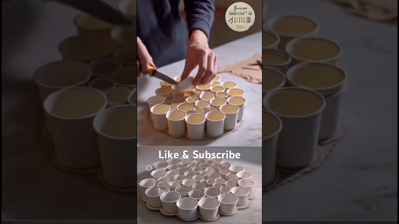 DIY Paper Cup Table Organizer 