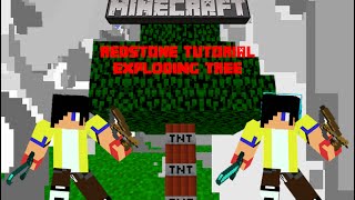 Minecraft Redstone Tutorial : Exploding Tree ! [1.7+]