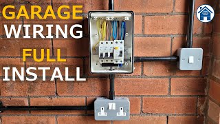 How to wire a garage. Garage electrics installation. Sockets, lighting, conduit, consumer unit!