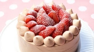 【スイーツレシピ】苺チョコショートケーキStrawberry chocolate shortcake