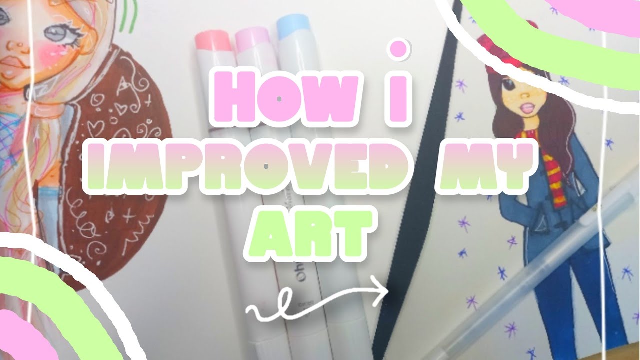 🌷HOW I IMPROVED MY ART🧃 + mini draw with me! - YouTube