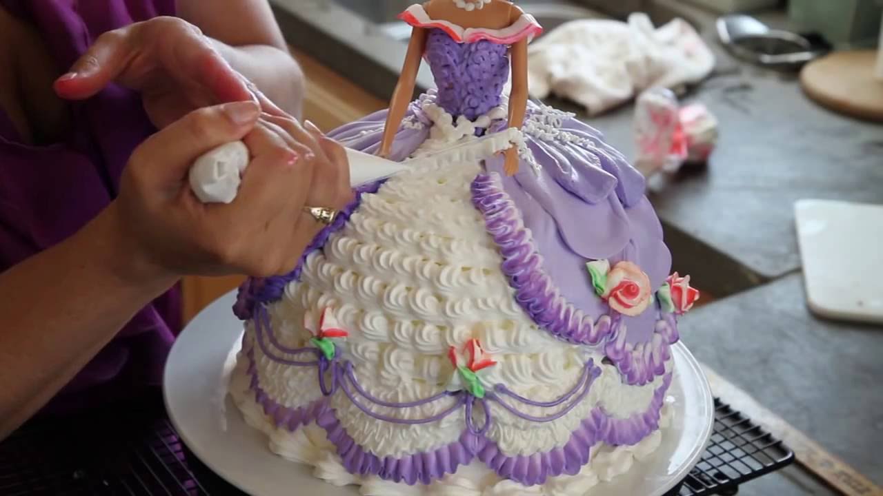 Barbie Doll Cake / Cake Decorating / Princess Cake - YouTube