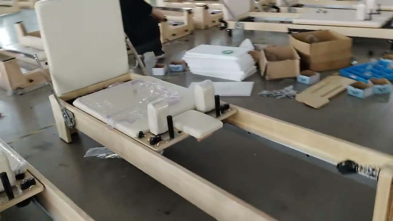 Oak wood reformer Pilates equipment