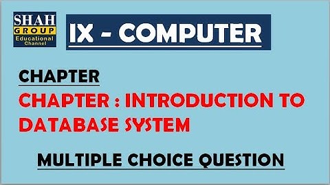 IX COMPUTER: MCQs Of  CHAPTER  : INTRODUCTION TO DATABASE SYSTEM Test Link Is mentioned Below!