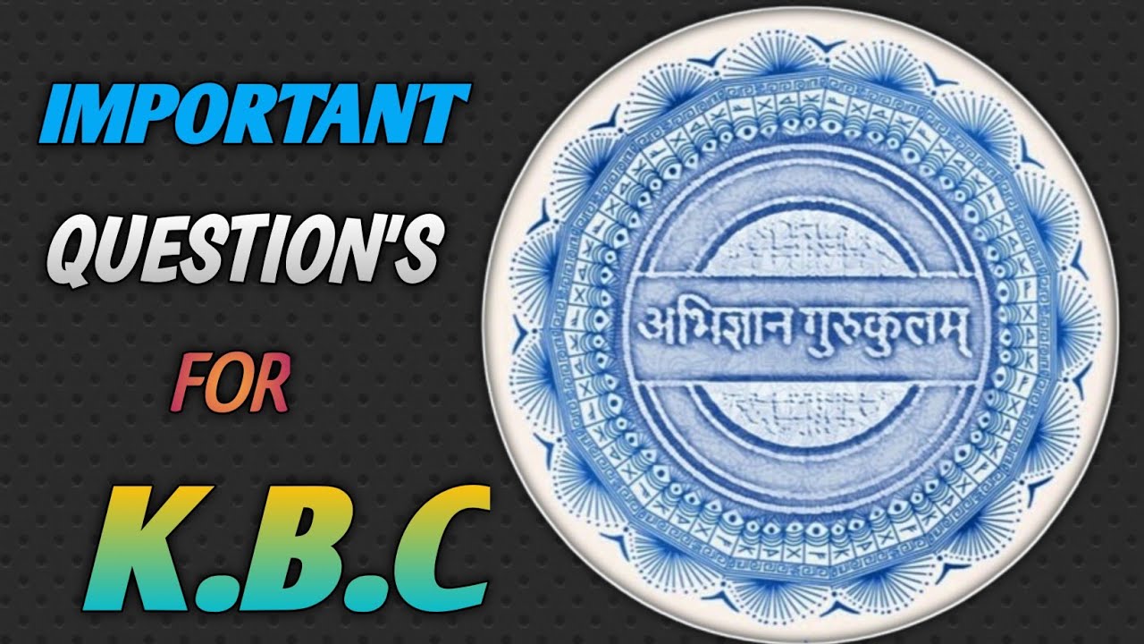 UNIQUE & IMPORTANT QUESTION'S FOR KBC (Series- 07) - YouTube