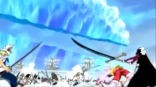 ワンピース 鷹の目 ミホーク 黒刀一振りで氷山をも切り裂く斬撃 Impressive Scene Of One Piece Mihawk Youtube