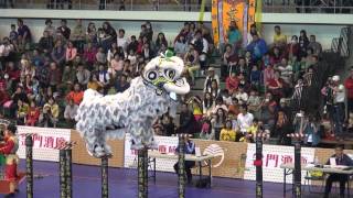 2014金門迎城隍獅王爭霸賽 南獅高椿自選套路-桃園天龍醒獅團