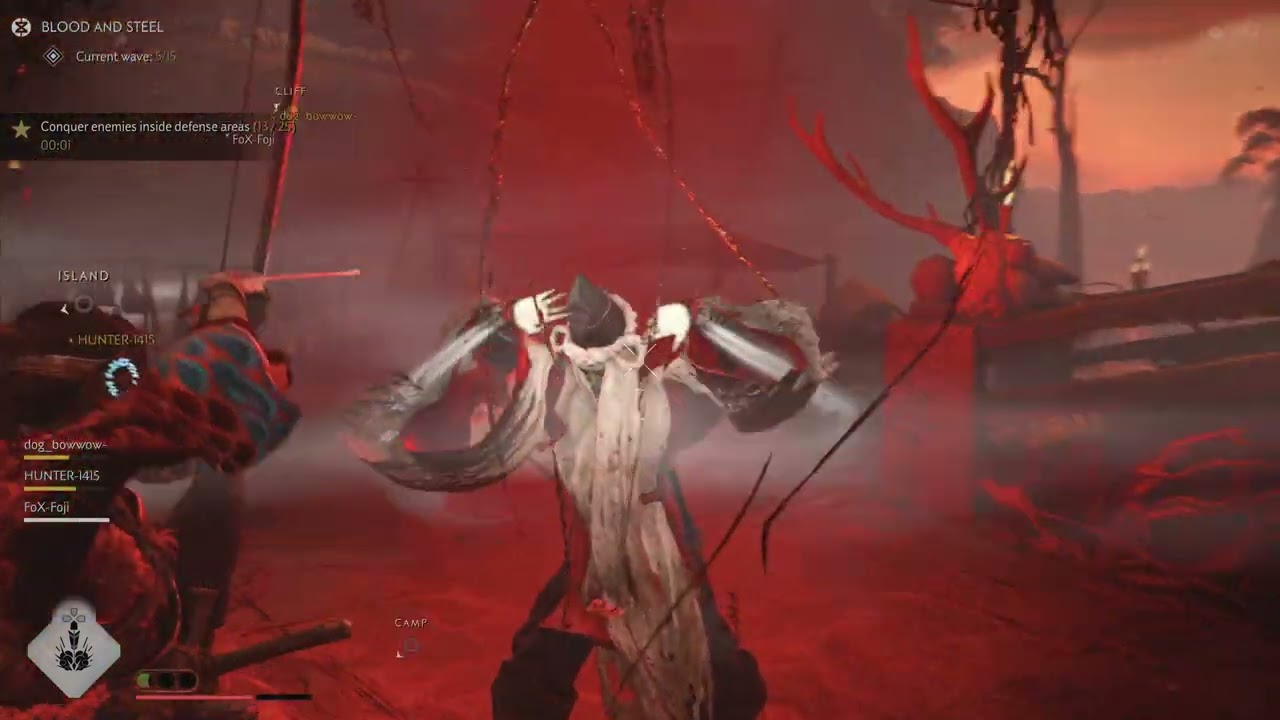 Ghost of Tsushima Legends - Hunter - Nightmare Survival - 210 Kills (4K, 60 FPS)