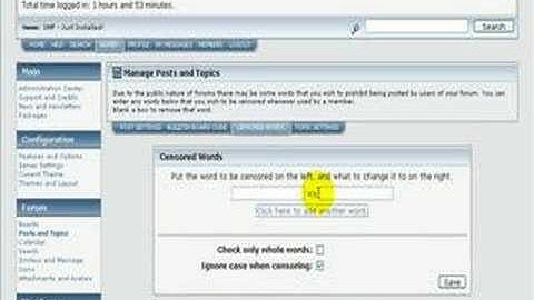 Simple Machines Forum | How To Censor Words