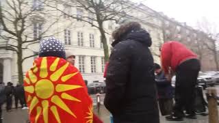 WeAreMacedonia Dancing in front of Greek Embassy Denmark