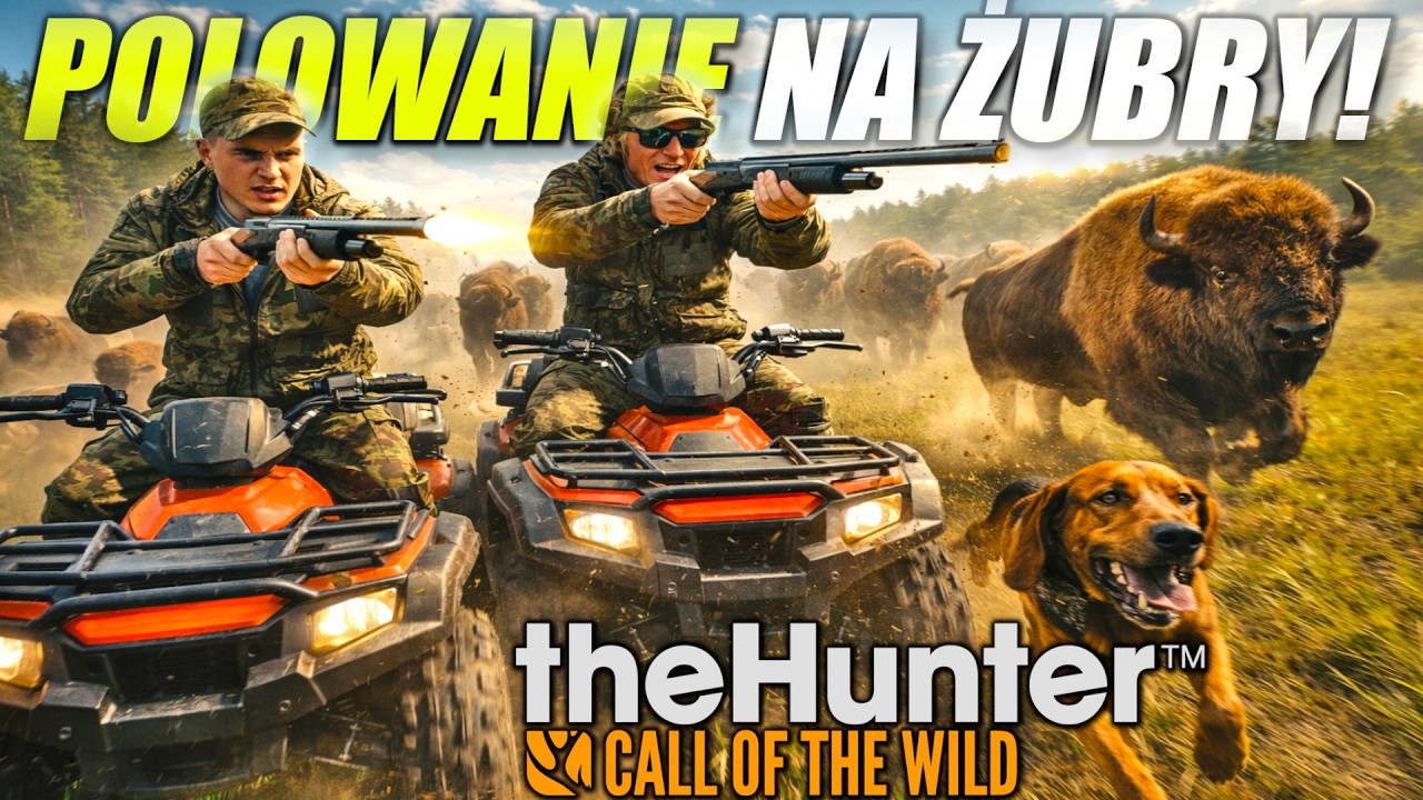 🔥POLOWANIE NA ŻUBRY z QUADÓW!😱IDIOCI Vs  WŚCIEKŁE ŻUBRY!💀theHunter : Call Of the Wild /w Koliz