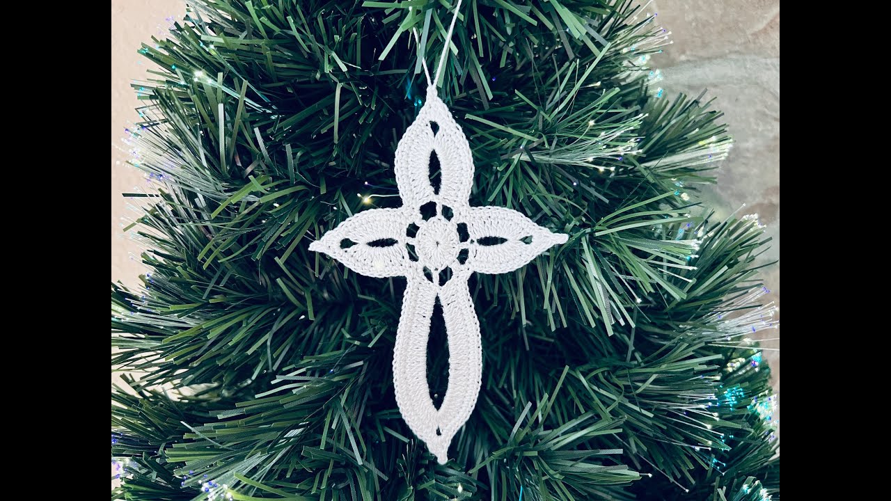 Крестик связанный крючком - #2