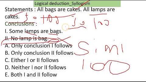 logical deduction | syllogism | what is income expenditure method | trick without venn diagram