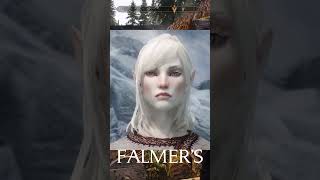 Skyrim Races Explained 😳 Humans, Elves &amp; More #skyrim #shorts