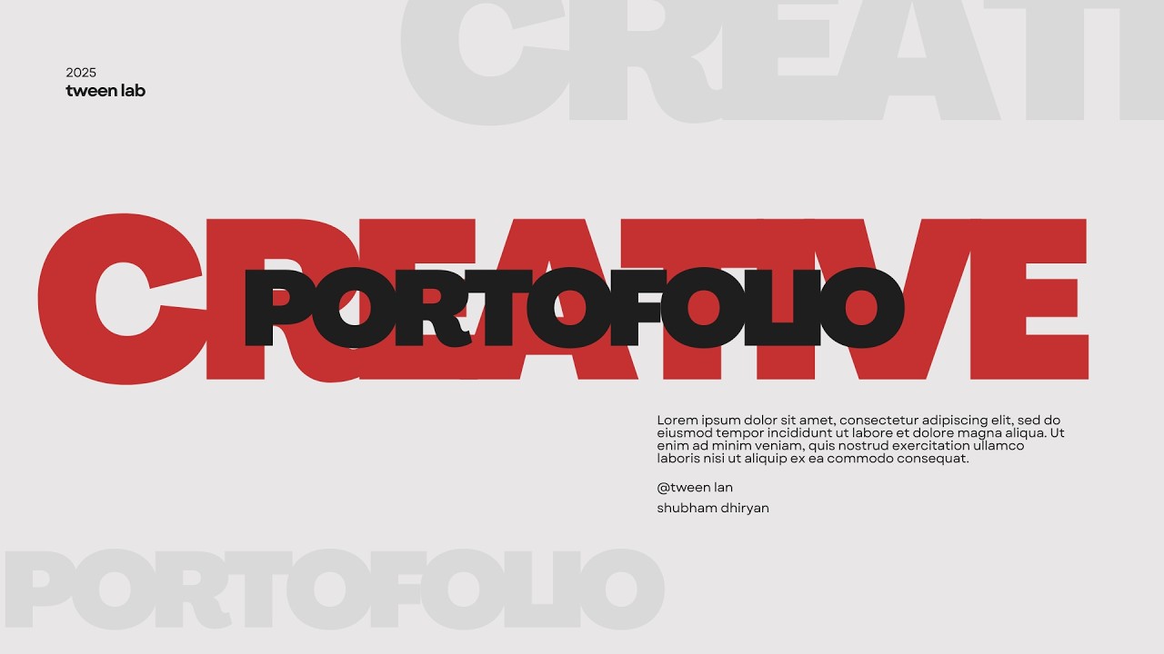 Motion Designer & Animator Portfolio 2025 | Tween Lab | 2D/3D Animation