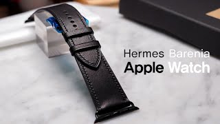 Making Apple Watch Band with Hermes Noir Barenia. (D-buckle Type)