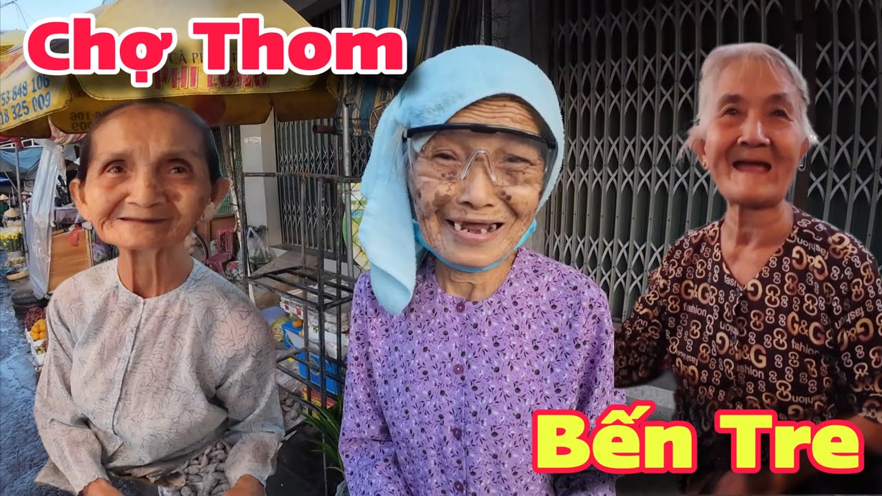 Chợ Thom Mỏ Cày Nam Bến Tre Người Lớn Tuổi Khó Khăn Nhận Quà Từ Canada Và Mỹ | Khương Nhựt Minh