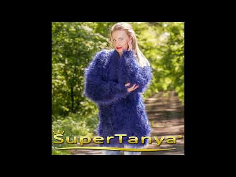 Pull mohair bleu