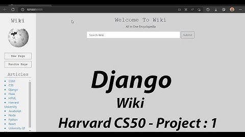 CS50 Project 1 (Wiki) - CS50