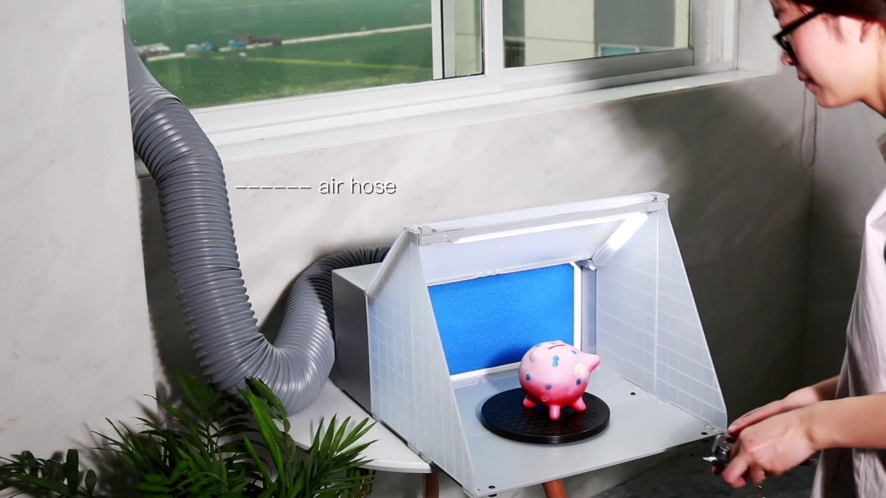 HaoSheng HS-E420DCLK Foldable Spray Booth with LED Light & Exhaust