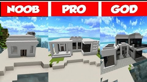 Minecraft NOOB vs PRO vs HACKER: MODERN ISLAND HOUSE BUILD CHALLENGE in Minecraft / Animation