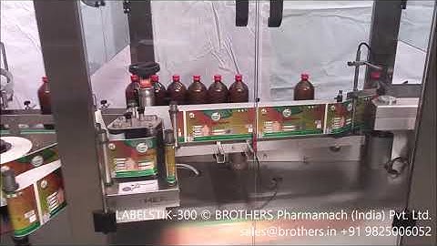 LABELSTIK-300 Sticker Labelling for PET and Glass Round Bottles from 50ml to 1000ml Pack Size