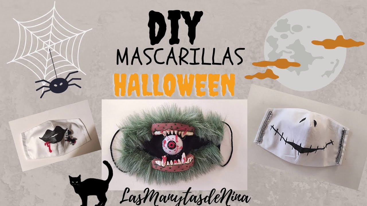 Mascarillas para Halloween | Manualidades, image size:1280x720