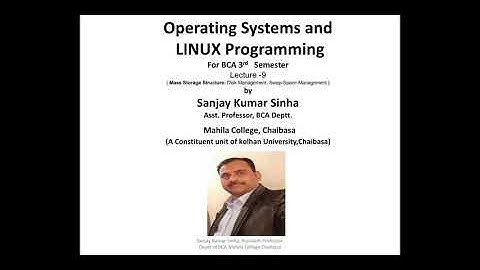 Operating systems and LINUX Programming(Mass Storage Structure), BCA 3rd sem, 9th Lecture