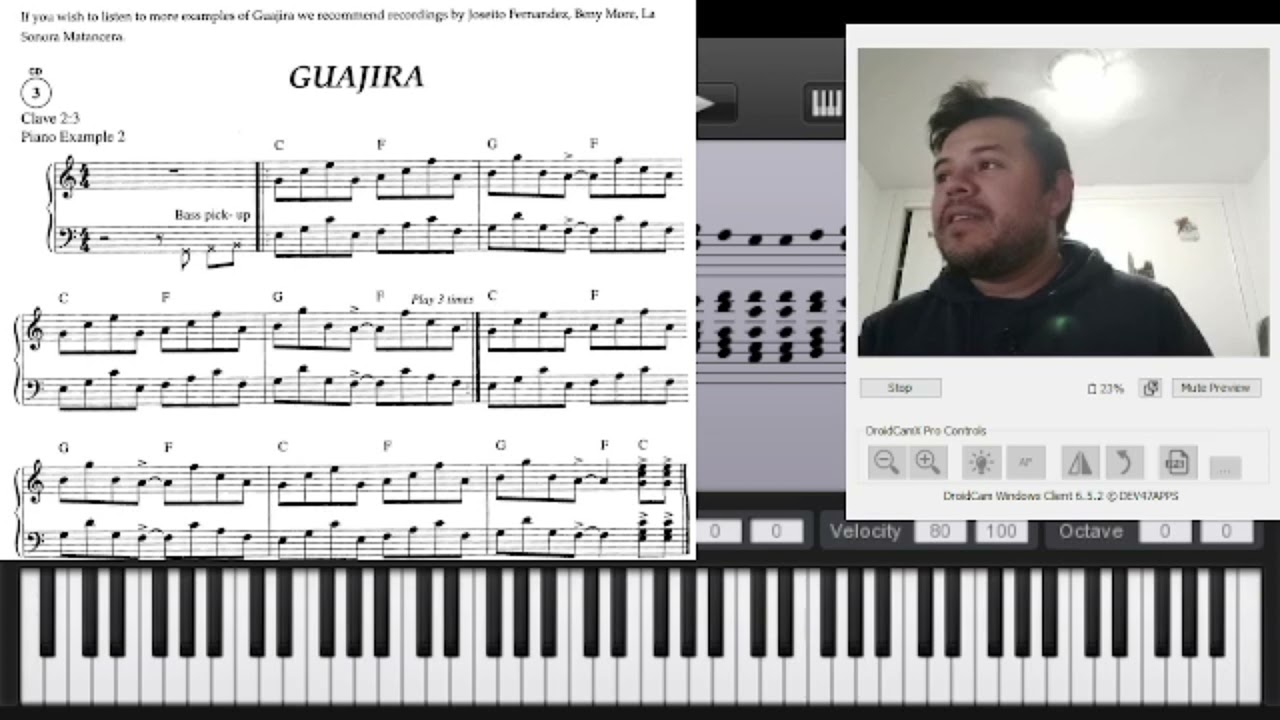 una clase mas de piano TUTORIAL RITMO DE GUAJIRA - YouTube