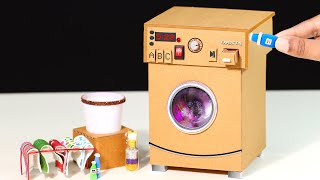 How To Make Front Loader Mini Washing Machine From Cardboard! DIY Washing Machine