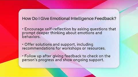 How Do I Give Emotional Intelligence Feedback? - The Personal Growth Path