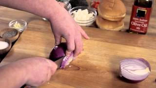 How to make turkey burgers - #5 - Chopping a red onion — Appetites®