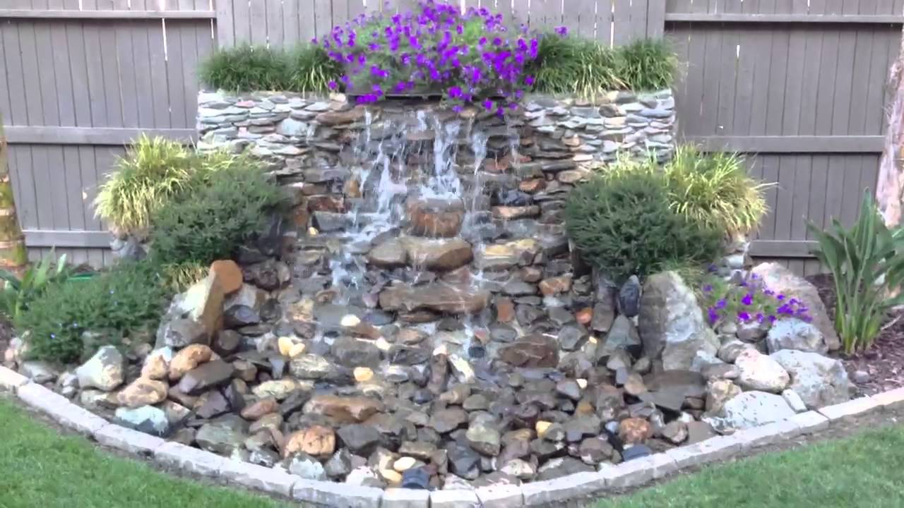 DIY Backyard Waterfall (updated) - YouTube - DIY Backyard Waterfall (updated) - YouTube