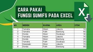 CARA MENJUMLAHKAN DATA DENGAN 2 KRITERIA KHUSUS MENGGUNAKAN FUNGSI SUMIFS LANGSUNG JADI