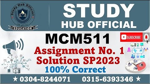 MCM511 Assignment 1 Solution Spring 2023, MCM511 Assignment 1 solution 2023, MCM511 assig 1 solution