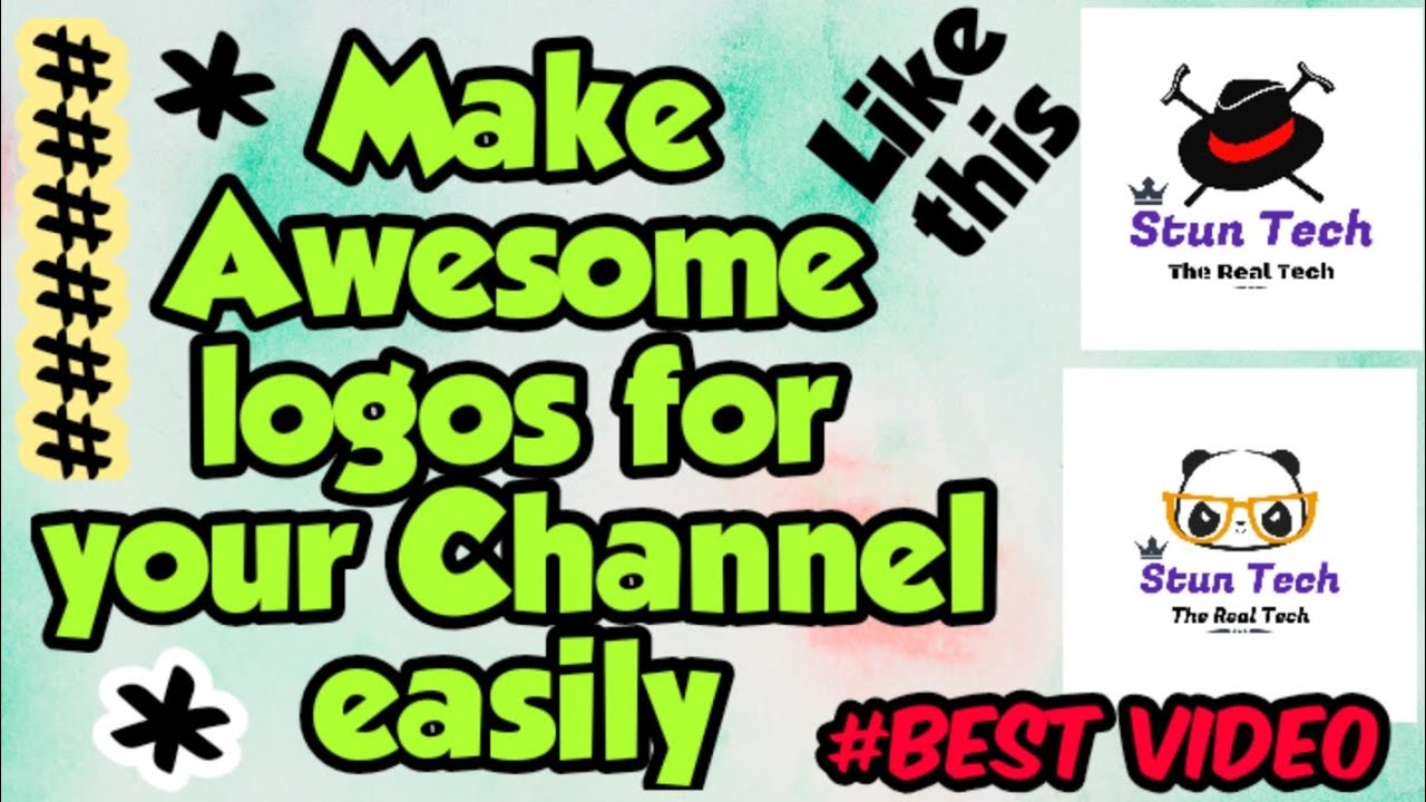 How to make Awesome logos for your youtube channel easily, best trick ...