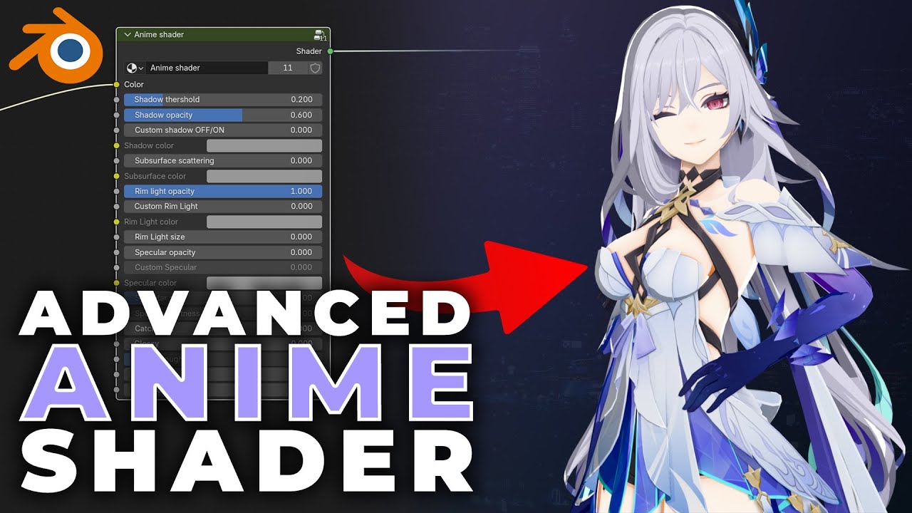 Advanced ANIME SHADER in Blender - Blender Tutorial