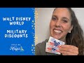 What military discounts are available at Walt Disney World and how to get them.