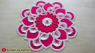 Easy Holi Rangoli Design with Fork 🎨 | Colorful Rangoli for Holi 2024 | Simple Festival Rangoli