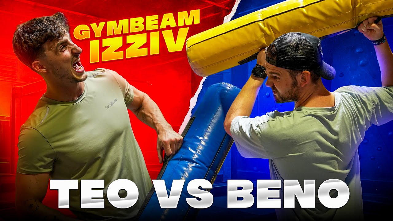 Napet dvoboj v trampolinskem parku l Teo Čeh in Beno Kunst l GymBeam